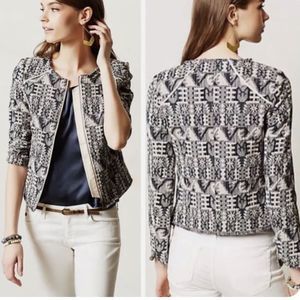 HEI HEI Anthropologie Faifo Tweed Jacquard Jacket-6